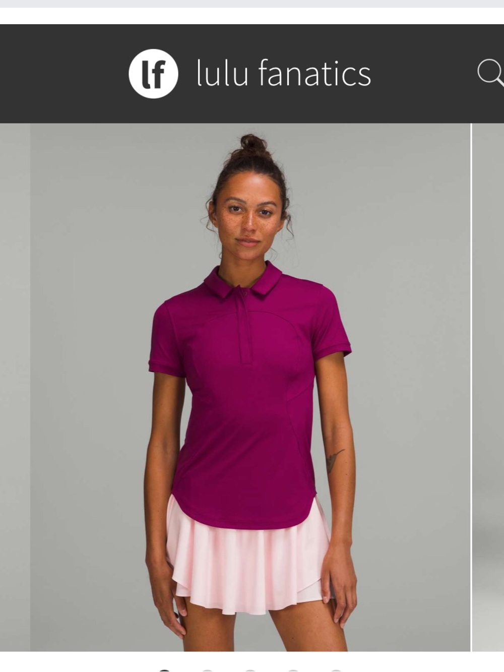 NWT Lululemon Quick-Drying Short Sleeve Polo Shirt Sz 6 Magenta Purple
